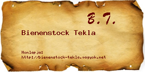 Bienenstock Tekla névjegykártya